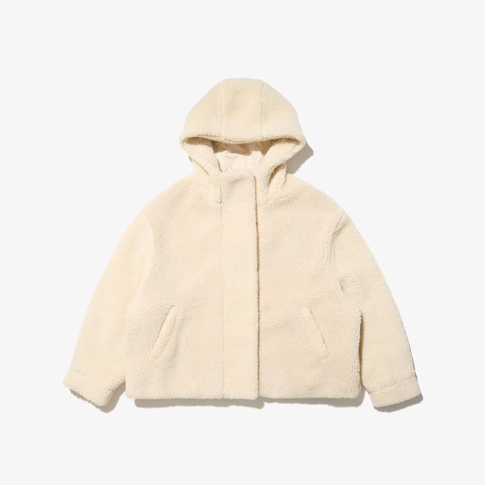 Faux Shearling Jacket with a Hood from Zara🤍🐻